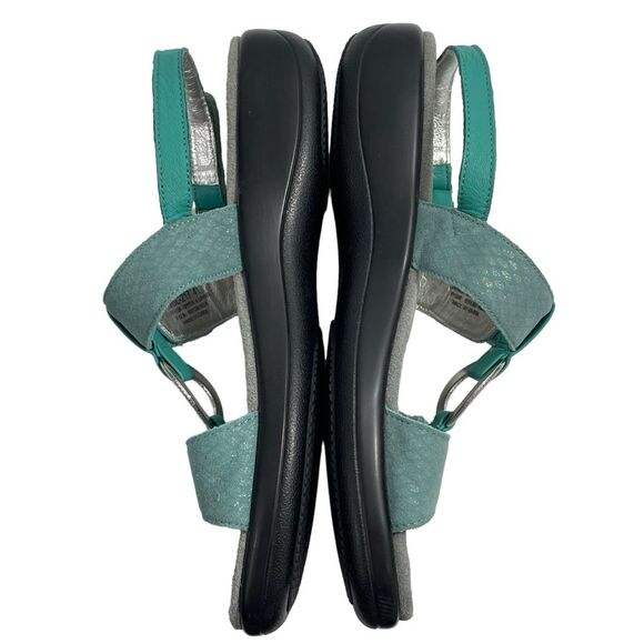 Alegria Sandal Julie Metallic Aqua Slingback Women’s Shoes Size US 10 | EU 40 - Picture 4 of 8